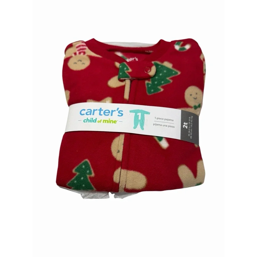 carters child of mine baby boys footed sleeper christmas toddler size 2T